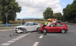Auf der B 252 bei Steinheim kam es am 8. Juli 2026 zu einem Verkehrsunfall mit zwei Verletzten.