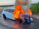Am 27. Juli 2022 brannte ein in Landkreis Höxter zugelassener Opel völlig aus.