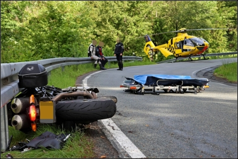 Zwischen Mollseifen und Züschen kam es am Samstagmorgen zu einem schweren Motorradunfall. 