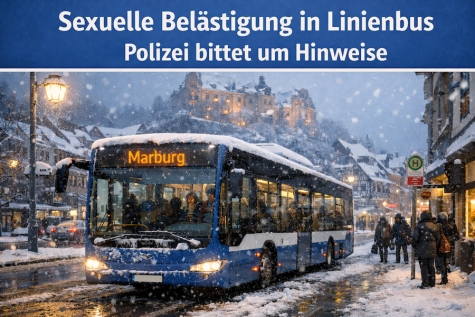 In einem vollbesetzten Bus der Linie 2 kam es am Marburger Hauptbahnhof zu einem Vorfall, bei dem eine junge Frau belästigt wurde.