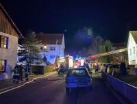 Etwa 200.000 Euro Schaden an einem Haus enstand nach einem Brand in Allendorf am ersten Weihnachtsfeiertag. 