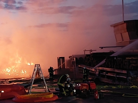 Einsatzkräfte der Feuerwehr Bad Wildungen wurden am Montagabend nach Somplar beordert, um die dortigen Löscharbeiten zu unterstützen.