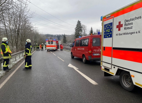 Auf der Bundesstraße 485 ereignete sich am Dienstag ein Verkehrsunfall.