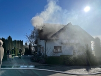 Am 18. März 2022 brannte ein Einfamilienhaus in Bergheim.