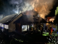 Am 25. Dezember kam es zu einem Hausbrand in Allendorf/Eder - Personen wurden nicht verletzt.