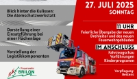Am 27. Juli 2025 weiht die Feuerwehr Brilon ihr neues Gerätehaus in der Grimmestraße ein und nimmt eine neue Drehleiter in Betrieb – Besucher sind beim „Tag der offenen Tore“ herzlich willkommen.