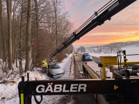 Die Firma Gäbler war am 13. Januar 2025 auf der B 252 im Einsatz.