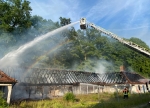 Am 25. Juni stand das alte Schwimmbad im Thielebachtal teilweise in Vollbrand.