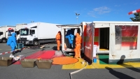 Aus einem 60-Liter-Fass trat am 15. September 2026 bei einem Logistikunternehmen in Paderborn Reinigungsmittel aus.