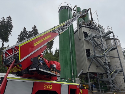In Winterberg kam es zu einem Brand in der Filteranlage eines Asphaltmischwerks.
