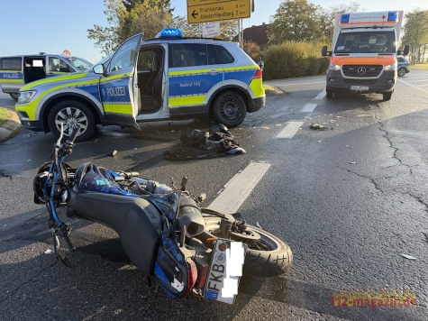 Bei einem Verkehrsunfall am 28. Oktober 2026 auf der B 253 bei Frankenberg wurde ein Streifenwagen der Polizei erheblich beschädigt.