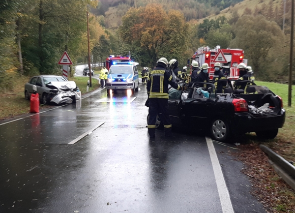 Bei Obermarsberg ereignete sich am 8. Oktober ein schwerer Unfall. 