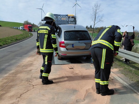 Auf der Strecke von Korbach in Richtung Flechtdorf ist am 9. April 2026 ein Skoda Rapid verunglückt.