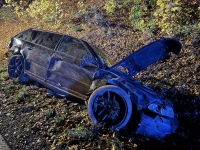 Am 22. Oktober 2025 ereignete sich auf der L 3076 ein Unfall; der Audi erlitt Totalschaden und wurde abgeschleppt.