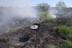Ein Grillversuch eines Lkw-Fahrers löste das Feuer aus, das sich durch starken Wind schnell ausbreitete.