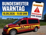 Beim Bundesweiten Warntag am 10. September 2026 werden ab 11 Uhr verschiedene Warnsysteme in Deutschland getestet.