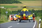 Mit dem Rettungshubschrauber wurde der verletzte Motorradfahrer in eine Klinik geflogen. 