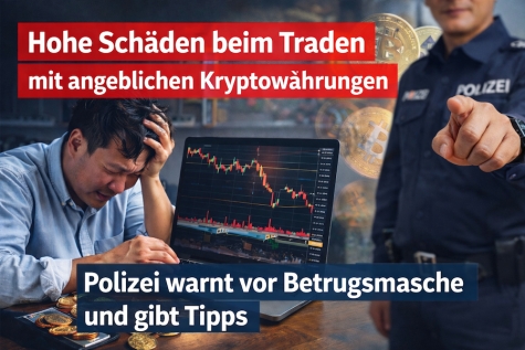 Professionell gestaltete Internetseiten werben mit dem Traum vom schnellen Reichtum durch Kryptowährungen, dienen jedoch einzig der Bereicherung organisierter Betrügerbanden.