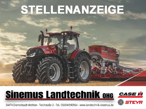 Die Sinemus Landtechnik OHG sucht zum August 2024 Verstärkung. Jetzt bewerben!