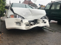Am 4. Juni ereigneten sich zwei Unfälle im Korbacher Stadtgebiet. Auf diesem Foto ist der Mitsubishi in der Arolser Landstraße zu erkennen.
