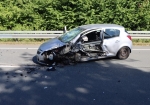 Auf der L 828 bei Scherfede kollidierten am 12. August 2026 ein Opel Corsa und ein Audi miteinander.