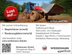 Die Weidemann GmbH in Korbach bietet attraktive Stellen für Staplerfahrer und Routenzugfahrer – jetzt online bewerben.