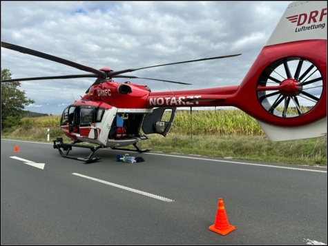 Auch der Hubschrauber "Christoph Dortmund" ist im Einsatz. 