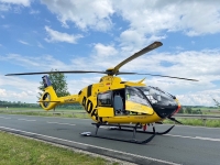 Der schwer verletzte Radfahrer musste mit einem Rettungshubschrauber in eine Spezialklinik geflogen werden.