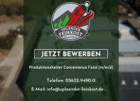 Die Upländer Feinkost GmbH sucht engagierte und qualifizierte Mitarbeiter (m/w/d).