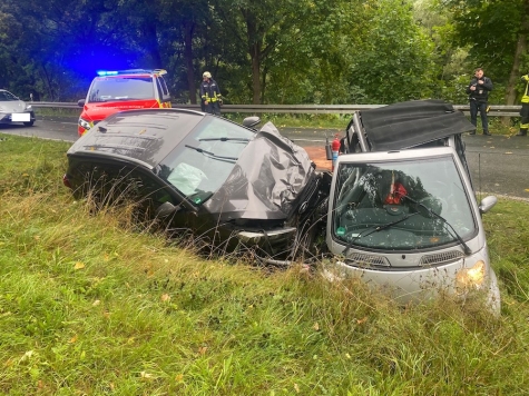 Zwei Personenkraftwagen kollidierten am 11. September 2025 im Bereich Ohlenbeck.