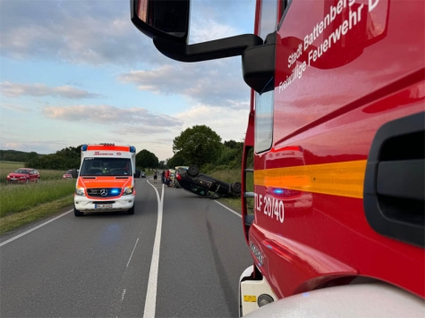Am 4. Juni 2024 ereignete sich ein Unfall auf der L 3382 bei Battenfeld im Landkreis Waldeck-Frankenberg.