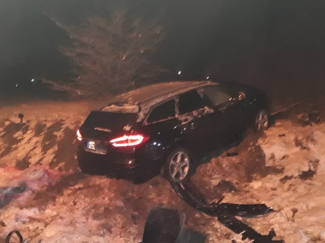 Ein Unfall am 20. Januar 2019 auf der Bundesstraße 253, rief die Frankenberger Polizei auf den Plan  