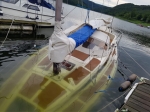 Am 18. Juni 2020 sank ein Segelboot an einer Steganlage im Edersee.