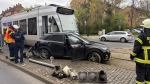 Nach dem Zusammensto&szlig; eines Pkw mit einer Regiotram war die Holl&auml;ndische Stra&szlig;e am 13. April 2026 stadtausw&auml;rts voll gesperrt.