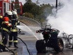 In Allendorf (Eder) brannte am Dienstag ein Quad komplett aus.