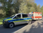 In Schreufa kam es zu einem Zusammenstoß, weil ein Radfahrer plötzlich auf der Fahrbahn wendete.