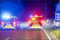 Ein Mantrailer des DRK Siegen-Wittgenstein war ebenfalls in die Vermisstensuche eingebunden. Für seinen Einsatz wurde die B480 kurzfristig blockiert, um die Suchteams nicht zu gefährden. 