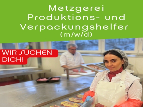 KORBACH. Zum nächstmöglichen Zeitpunkt sucht die Firma Schwalenstöcker & Gantz Produktions- und Verpackungsmitarbeiter (m/w/d) in der Metzgerei. 
