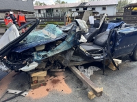 Am 25. April 2025 musste die Feuerwehr einen schwerverletzten Mann aus seinem Auto retten.
