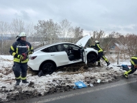 Zwischen Essentho und Meerhof verunglückte am 18. Februar 2026 ein Pkw, die Fahrerin wurde schwer verletzt.