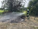 Der Brand nahe des Vereinslagers in Külte konnte dank des schnellen Eingreifens der Feuerwehr rasch gelöscht werden.