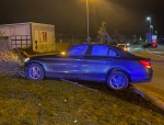 Ein Mercedes-Benz kam am 22. Januar auf dem Kreisel in der Briloner Landstraße zum Stehen. 