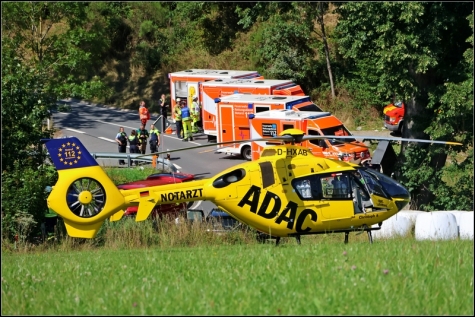 Ein Großaufgebot an Rettungskräften war am Mittwochnachmittag bei Bruchhausen im Einsatz. 