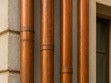 Am 6. Oktober 2025, gegen 8.00 Uhr, wurde der Diebstahl festgestellt: Insgesamt sechs Kupferfallrohre fehlten.