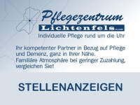 Das Pflegezentrum Lichtenfels sucht neue Mitarbeiter.