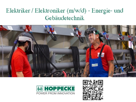 Die Firma Hoppecke Batterien sucht Mitarbeiter.