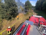 Am 18. August 2025 gegen 16.30 Uhr alarmierte die Leitstelle „FWALD 1 – Flächenbrand 1 ha“ in den Bereich Am Driesch nahe der alten Finnenbahn.