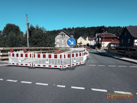 Die Wilhelmstraße ist seit dem 7. Juli 2026 im Bereich der Brücke über den Mühlgraben halbseitig gesperrt.